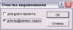 Выбор варианта отмены выравнивания