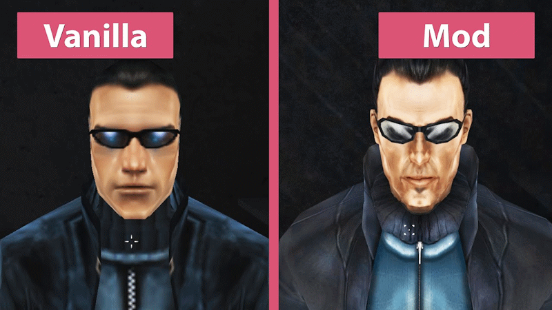Сравнение оригинального и модифицированного интерфейса Deus Ex